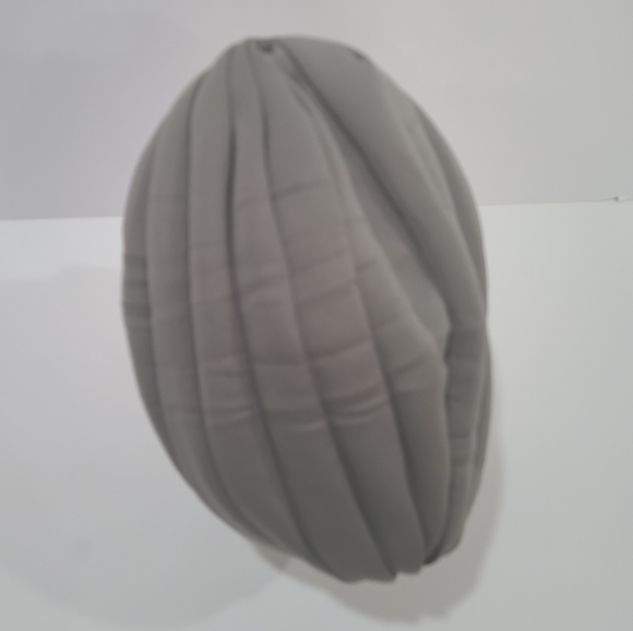 Handmade Pre-styled African Head Wrap, Grey - Picture 5 of 8